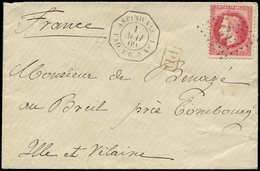 Let POSTE MARITIME - N°32 Obl. ANCRE S. Env., Càd Octog. ASPINWALL PAQ. FR. A N°1 1/5/69, RR Et TTB - Poste Maritime