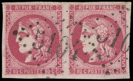 BUREAUX FRANCAIS A L'ETRANGER - N°49 PAIRE Obl. GC 5104 De SHANGHAI, TB - 1849-1876: Periodo Clásico