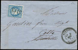 Let LETTRES ET OBLITERATIONS D'ALGERIE - N°60 Obl. GC 5113 S. LAC, Càd MONDOVI 9/10/72, TB - 1849-1876: Période Classique