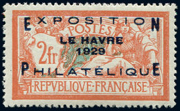 ** EMISSIONS DU XXème SIECLE - 257A  Expo Le Havre, 2f. Orange Et Vert-bleu, Bon Centrage, TTB, Certif. Scheller - Nuevos