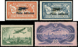 * POSTE AERIENNE - 1/2, 14 Et 15, Salon De Marseille, 50f. Vert Et 50f. Burelé, TB - 1927-1959 Neufs