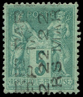 (*) PREOBLITERES - 3   Sage,  5c. Vert, Surch. Verticale 22 MARS, TTB. C - 1893-1947