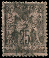 (*) PREOBLITERES - 19  Sage, 25c. Noir Sur Rose, 7 NOV., Défx, B/TB. S - 1893-1947