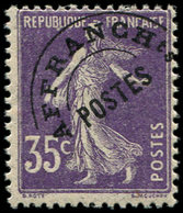 ** PREOBLITERES - 62  Semeuse Camée, 35c. Violet, TB - 1893-1947