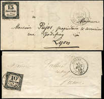 Let TAXE - 2 Et 3, 10c. Et 15c. T I Obl. S. 2 LAC, TB - 1859-1959 Cartas & Documentos