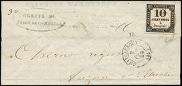 Let TAXE - 2A  10c. Noir Typo, T II, Obl. Càd Rouge T15 CHATEAUROUX 2/10/59 S. Imprimé De Justice (incomplet), Càd T15 E - 1859-1959 Cartas & Documentos