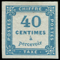 * TAXE - 7   40c. Bleu, TB - 1859-1959 Lettres & Documents
