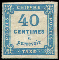 * TAXE - 7   40c. Bleu, Petit Pelurage, Aspect TB - 1859-1959 Cartas & Documentos