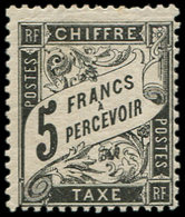 * TAXE - 24   5f. Noir, Frais Et TB. S - 1859-1959 Cartas & Documentos