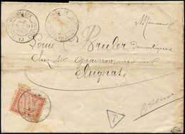 Let TAXE - 34  30c. Rouge-orange, Obl. Càd CLUGNAT 1/2/96 S. Env., TB. J - 1859-1959 Cartas & Documentos