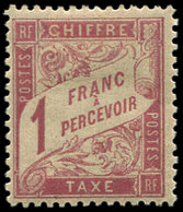 * TAXE - 39   1f. Rose Sur Paille, TB. C - 1859-1959 Cartas & Documentos