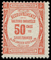 ** TAXE - 47  50c. Rouge, TB. C - 1859-1959 Cartas & Documentos