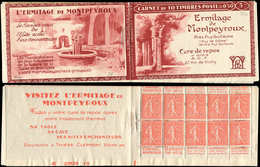 CARNETS (N° Yvert) - 199-C18   Semeuse Lignée, 50c. Rouge, N°199e, T IIB, MONTPEYROUX, N° De Presse AE-2906-15, TTB - Otros & Sin Clasificación