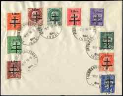 Let TIMBRES DE LIBERATION - AIGURANDE 1/11 (sf. N°8) Obl. 18/8/44 S. Env., TB - Liberación