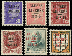 ** TIMBRES DE LIBERATION - CLUSES 1/6 : La Série, TB - Liberación