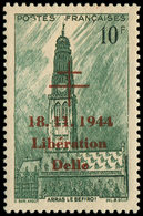** TIMBRES DE LIBERATION - DELLE 17C : 10f. Vert, Arras, T II, TB - Libération