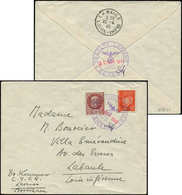 Let TIMBRES DE LIBERATION - LORIENT 6 Et 10 : 70c. Orange Et 1f.50 Brun-rouge, Obl. 1/4/45 S. Env., TB, Certif. Krischke - Liberación