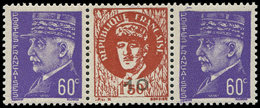 ** TIMBRES DE LIBERATION - MARSEILLE 9 : 60c. Violet, Triptyque De Gaulle, TB - Libération