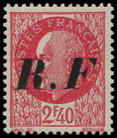 ** TIMBRES DE LIBERATION - PONS 8 : 2f40 Rouge, Surcharge T II RECTO-VERSO, TB, Signé Mayer - Liberación