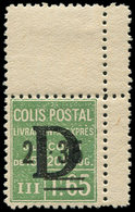 ** COLIS POSTAUX  (N° Et Cote Maury) - 128  2f35 Sur 1f65 Vert, Surchargé D, Cdf, TTB - Mint/Hinged