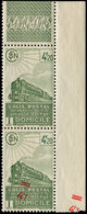 ** COLIS POSTAUX  (N° Et Cote Maury) - 199d  4f7 Sur 4f20 Vert, Surch. TRES DEPLACEE Tenant à NON Surch. (adh.), Cdf, TB - Mint/Hinged