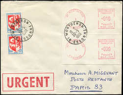 Let Spécialités Diverses - L.S.A. 1A : Montgeron BAA-001, Val. 0,10 Et 0,20 + N°1468 PAIRE Obl. MONTGERON 30/5/69 S. Env - Cartas & Documentos