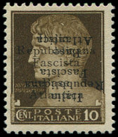 * Spécialités Diverses - BASE NAVALE ITALIENNE 6d : 10c. Sépia, DOUBLE Surcharge Dont Une RENVERSEE, TB, Cote Et N° Maur - Otros & Sin Clasificación