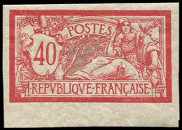 ** VARIETES - 119a  Merson, 40c. Rouge Et Bleu, NON DENTELE, Petit Bdf, TB - Neufs