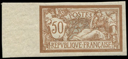 * VARIETES - 120a  Merson, 50c. Brun Et Gris, NON DENTELE Accidentel, Bdf, TB - Nuevos