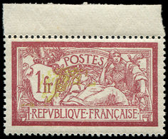 ** VARIETES - 121b  Merson,  1f. Lie De Vin Et Olive, CENTRE DEPLACE Vers La GAUCHE, TB - Neufs