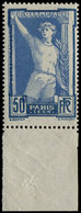 ** VARIETES - 186   J.O., 50c. Bleu, Centre DEPLACE, Bdf, TB, Cote Maury - Nuevos