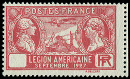 * VARIETES - 244b  Légion Américaine, (90c.) Rouge, SANS Valeur, Petit Bdf, TB - Nuevos