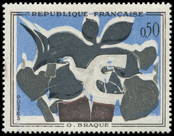 ** VARIETES - 1319   G. Braque, Fond Bleu TRES DECALE, TB - Nuevos