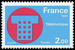 ** VARIETES - 2130a  Télématique, SANS Les Rayures Horizontales, TB. C - Nuevos