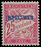 * VARIETES - Taxe 32    25c. Rose, Surch. SPECIMEN En Bleu, TB, Cote Maury - Nuevos