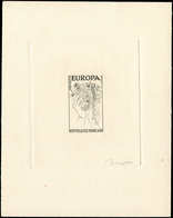 EPREUVES D'ARTISTES ET D'ATELIER - Europa 1957, épreuve D'artiste D'état En Noir Sans La Valeur, TB, Signée Decaris - Epreuves D'artistes