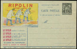 Let ENTIERS POSTAUX - Sage, 10c. Noir, CP TSC N°G35l, RIPOLIN, S. 22, TB - Other & Unclassified