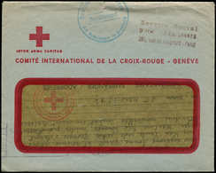 Let Guerre 1939/1945 - Message Croix Rouge Algérie-France Avec Son Env. De Réexp., Cachet Deutsches Rotes Kreuz, R Et TB - Guerra De 1939-45