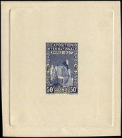 ALGERIE Expo Paris 1937, épreuve D'artiste 50c. En Bleu D'un Premier Projet NON EMIS, TB - Lettres & Documents