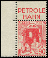 ** ALGERIE 137Aa : 90c. Rouge, Cdf Avec Pub PETROLE HAHN, TB - Lettres & Documents