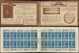 ALGERIE Carnet 6B : 30c. Bleu, S. 100, ALBUM De La GUERRE/BLANCHON, Rouss., B/TB, Cote Et N° Maury - Other & Unclassified