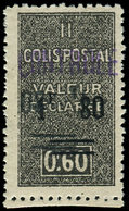 ** ALGERIE Colis Px 70a : 1f80 S. 0,60, DOUBLE Surcharge Noire, TB - Parcel Post