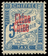 * CHINE Taxe 1a : 5c. Bleu, DOUBLE Surcharge, TB - Other & Unclassified