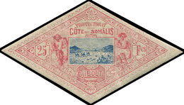 * COTE DES SOMALIS 20 : 25f. Rose Et Bleu, Inf. Trace De Ch., TB - Other & Unclassified