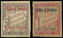 * COTE D'IVOIRE Colis Px 3/4 : 50c. Lilas Et 1f. Rose Sur Paille, TB - Other & Unclassified