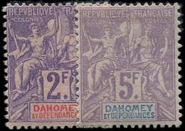 * DAHOMEY 16/17 : 2f. Violet Sur Rose Et 5f. Violet Sur Gris, TB - Otros & Sin Clasificación