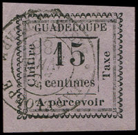 GUADELOUPE Taxe 8 : 15c. Violet, Oblitéré, TB. S - Otros & Sin Clasificación