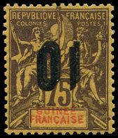 * GUINEE 54a : 10 Sur 75c., Violet Sur Orange, DOUBLE Surch. RENVERSEE, TB - Other & Unclassified