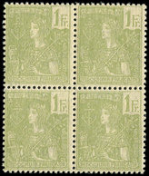 ** INDOCHINE 37 : 1f. Olive, BLOC De 4, TB - Other & Unclassified