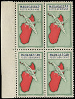 ** MADAGASCAR PA 36 : Vert Et Bleu, SANS Faciale, BLOC De 4 Bdf, TB - Other & Unclassified